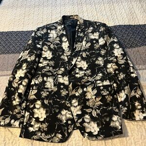 INC International Concepts Monochrome Floral Blazer